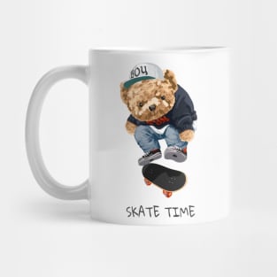 Cute bear design "Skate time" Mug